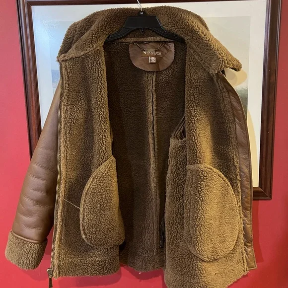 Koolaburra Brown Shearling Jacket - Picture 3 of 6